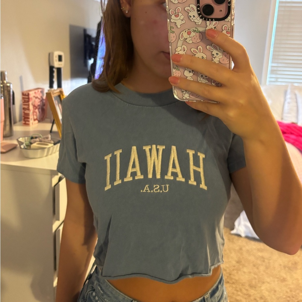 Blue Hawaii Brandy Melville crop